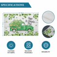thumbnail image 6 of St. Patrick's Day Placemats Set of 8, Green Shamrocks Truck Farmhouse Wood Placemats for Dining Table, Place Mats for Kitchen Tabletop, Waterproof Wipeable Dining Table Mats Set, 6 of 9