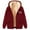 Wine2, variant on Jalioing Winter Zipper Up Sweatshirts for Women Thick Warm Fleece Lined Long Sleeve Hooded Jacket Coat Thermal Outerwear