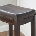 thumbnail image 5 of Linon Claridge 3-Piece Bar Height Tavern Set, Brown/Brown Faux Leather, 5 of 15