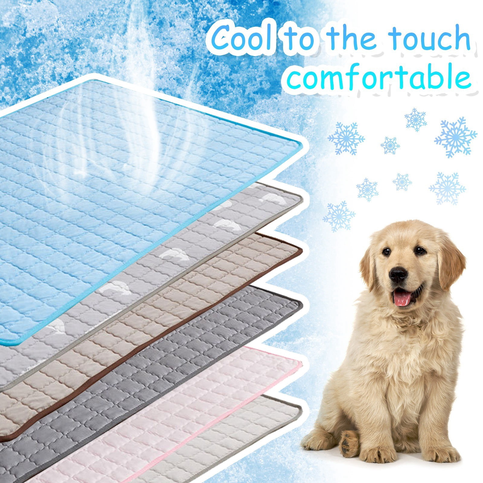 Pet Cooling Mat, Cooling Mat for Dogs, Extra Large 43 X 31 Inch Washable Cooling Pad for Large Dogs, Summer Cold Pet Bed for Home Car Outdoor Travel, 1 Pack