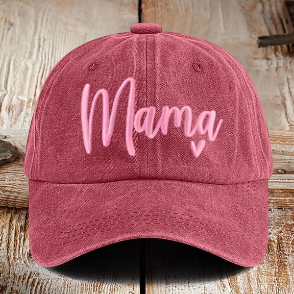 HNMKIU Mama Hats For Women Adjustable Funny Mini Baseball Cap Casual Comfortable Outdoor Sun Watermelon Red,One Size
