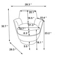 thumbnail image 2 of Velvet Material | Spot Cleanable for Convenience | Durable and Comfortable Barrel Chair, 2 of 6