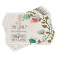 thumbnail image 1 of Ambesonne Valentines Day Place Mats Set of 4, Flower with Leaf, Standard Size, Multicolor, 1 of 6