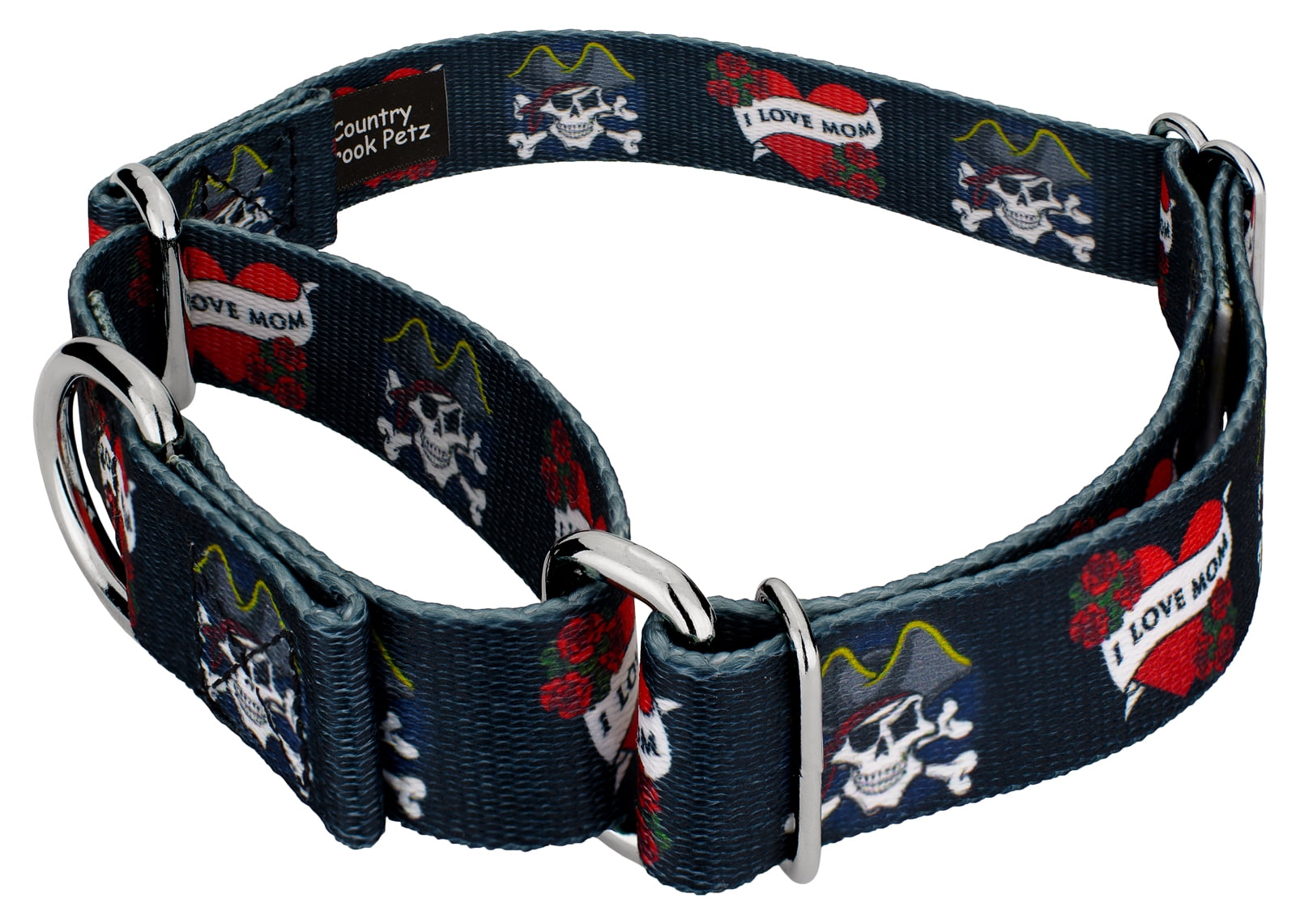 Country Brook Petz® I Love Mom Martingale Dog Collar and Leash, Large