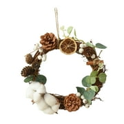 Hanging 8 cones Mini Dried Flower Garland Ornament Windows Decorating for Holiday Fireplace Wedding Outdoor