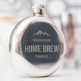thumbnail image 2 of Weddingstar Customizable Silver Stainless Steel Round Hip Flask \u2013 Mountain Engraving, 2 of 3