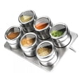 thumbnail image 2 of Frascos de condimentos de cocina, especias, metálicos, magnéticos, con acrílico, 2 of 2