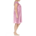 thumbnail image 4 of EZI Nightgowns for Women - Soft & Breathable Satin Night Gowns for Adult Women - Medium to Plus Size Womens Sleep Shirts - Knee-Length Nightgown, 4 of 9