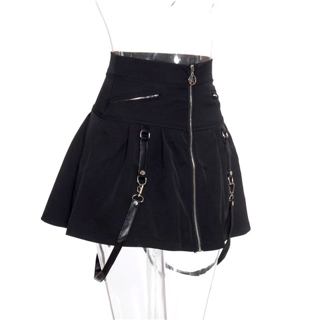 Qarigey Cintura Alta Busto Corto Mujer Chica Fiesta Punk Minifalda Prendas para la parte inferior del cuerpo M
