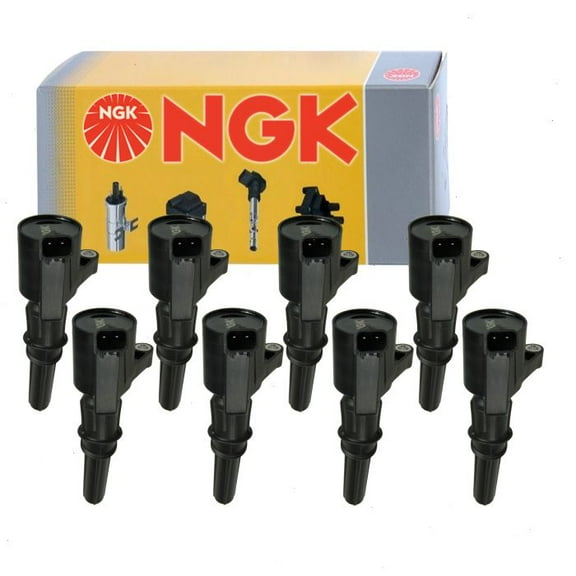 8 pc NGK Ignition Coil compatible with Ford Mustang 4.6L 5.4L V8 1999-2004 (Full Shop Pack)