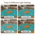 thumbnail image 7 of ODIKA 2'x3' Washable Accent Rug Pet Friendly, Bedside Mat Creature Coral Reef Border Motif Turtle Fish Motifs Ocean Octopus Refined for Bedroom, Nursery, RV, 7 of 7
