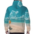 thumbnail image 7 of Lsque Shopping Cart On Tropical Beach Pattern Casual Men's Hoodie,Hooded Sweatshirt with Kangaroo Pocket,Pullover Hoodie-XX-Large, 7 of 7