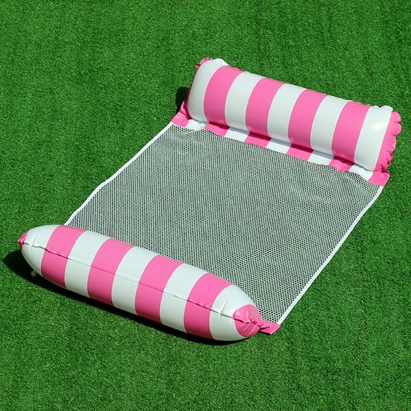 Adult Size Pool Floats, 4 in 1 Inflatable Pool Floats with Air Pump, Fun Water Toys, Like Pool Deck Chairs, Pool Hammocks, Chairs, Pool Raft, Lake Floats 120*70cm, - Pink