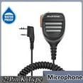 thumbnail image 2 of LituoTools UV-5R PTT Waterproof UV-9R Walkie Talkie Speaker Radio Microphone Keenwood 2-Pin Type Handheld Mic for  UV-82 UV16 888S (2 Pin-K-2PTT-Silver), 2 of 7