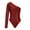 Red, variant on Womens Bodysuits One-Shoulder Sequin Solid-Color Fitted Jumpsuit Sexy Comfort Tummy Control Long-Sleeve One Piece Tops for Wedding Guest