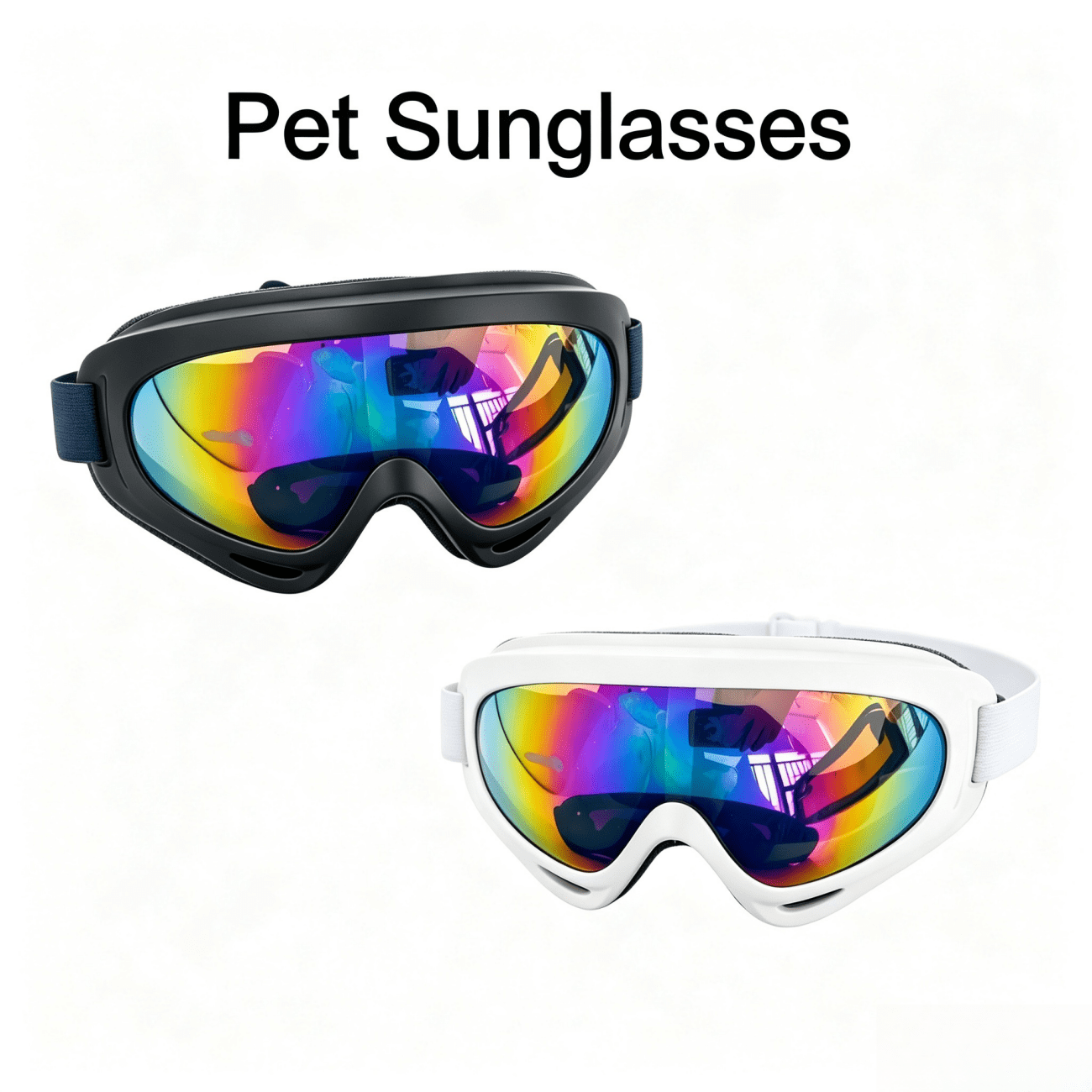 2 Pack Pet Protection Dog Sunglasses Pet Goggles Windproof Eye Wear Adjustable Dog Goggles