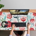 thumbnail image 4 of Long Mouse Pads for Desk,Pioneer Flower Floral Print Pattern Desk Mats on Top Of Desks, Desk Mouse Pad Extra Large with 3mm Non-Slip Base and Stitched Edge for Gaming,Office,Work,Home 47.3"x23.6", 4 of 6
