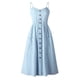 thumbnail image 3 of Vestido Midi Elegante Vestido ajustado para mujer Estilo bohemio Ajuste holgado Cuello en V Color sólido Traje de vacaciones Kuymtek Celeste M para Mujer, 3 of 8