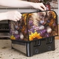 thumbnail image 6 of KLL Cute Cat Sunflower Print 4 Slice Toaster Dust Covers Kitchen Small Appliance Cover with 2 Pockets,Can hold Jam Spreader Knife & Toaster Tongs (12.4 x 10.6 x 8.2), 6 of 6