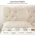 thumbnail image 6 of JONPONY Tufted Upholstered Headboard Queen Size, Solid Wood Head Board with  Adjustable Height  Headboard from 37" to 51",Bed Frame Adapters,Beige,Headboard Only, 6 of 13