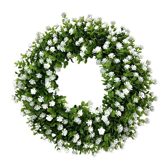 Couronne de Printemps Été pour Porte d'Entrée Couronne Artificielle Colorée Décoration Maison