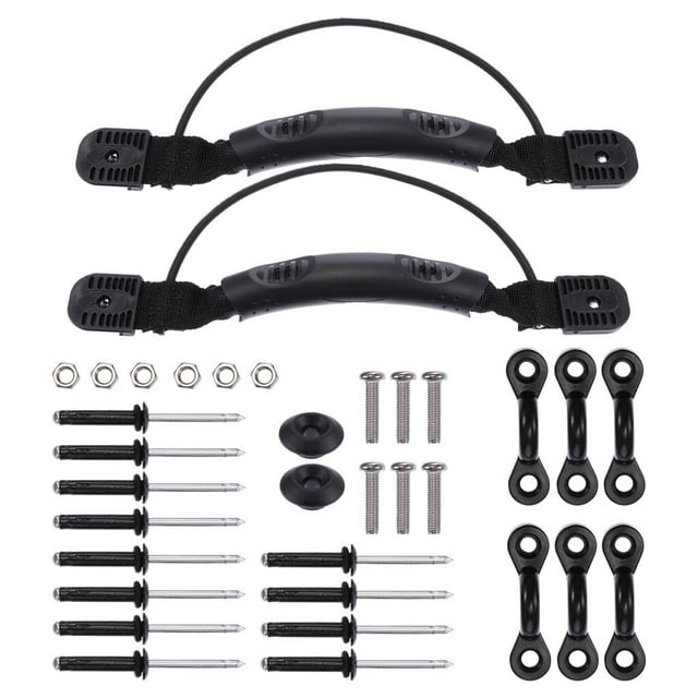Ruiboury Kayak Carry Handles Replacement Canoe Boat Handle Side Mount Handles Durable Replacement Accessories with Nylon Rope Rubber Handles