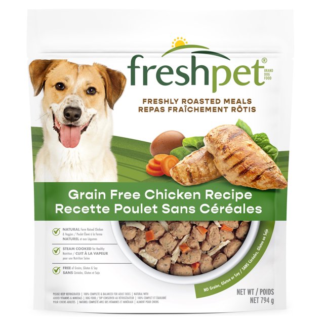 Croquettes Freshpet pour chiens, sans céréales, au poulet, repas fraîchement rôtis, 794 kg