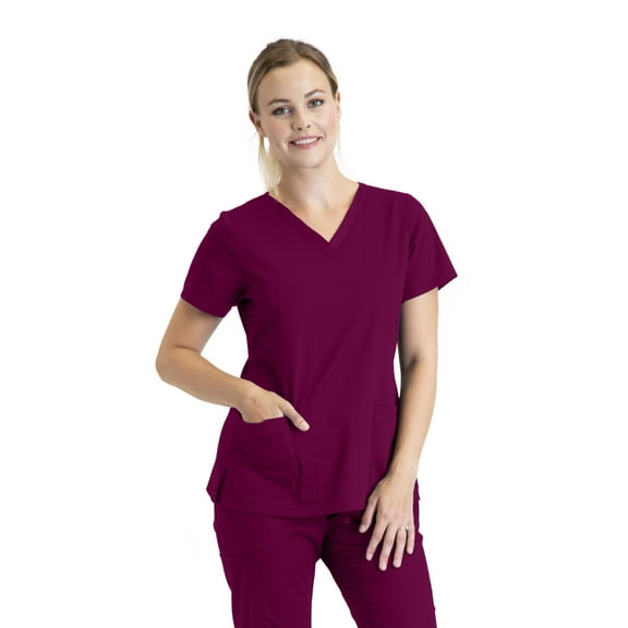 Barco Essentials Unison Scrub Top — 3 Pocket Women's V-Neck