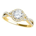 thumbnail image 2 of Aonejewelry 0.50 Carat Halo Daimond Engagement Bridal Ring Set 14K Solid Yellow Gold, 2 of 4
