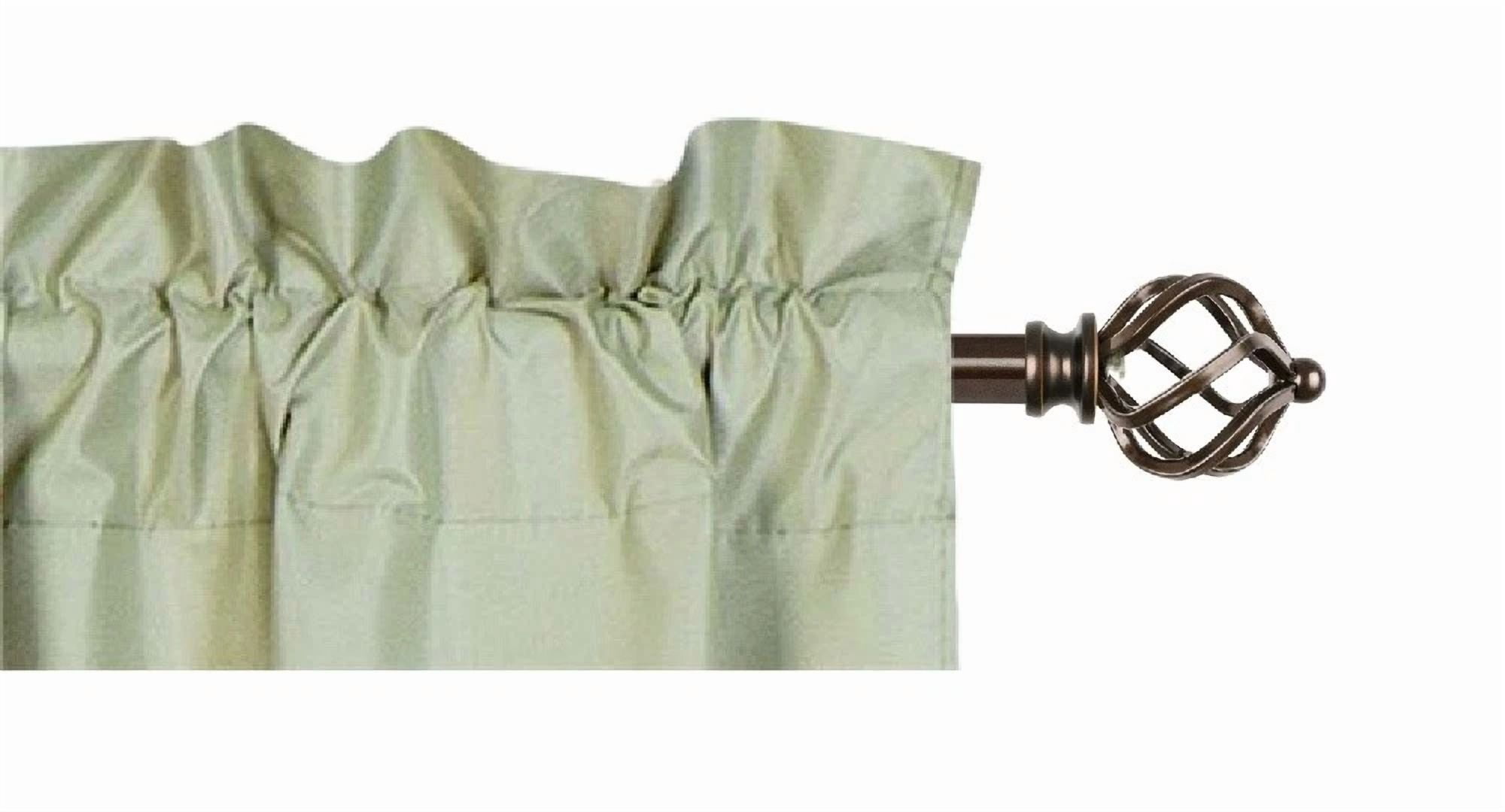 Gorgeous Home Linen Set of 2 Panels Matte Finish Green Sage Solid Window Curtain Rod Pocket R64 84 Length