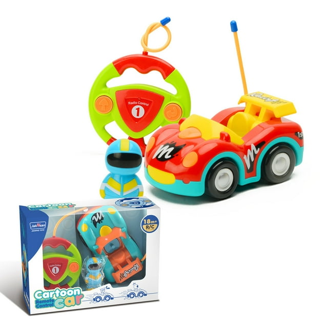 Pompotops Jouets Voitures pour Garçons, Voitures Jouets pour Garçons, Voiture Télécommandée Jouet, Voiture Télécommandée et Voiture de Course RC Radio avec Effet Sonore & Poupée Amovible & Jouets de Contrôle Lumineux pour Cadeaux d'Anniversaire Enfants
