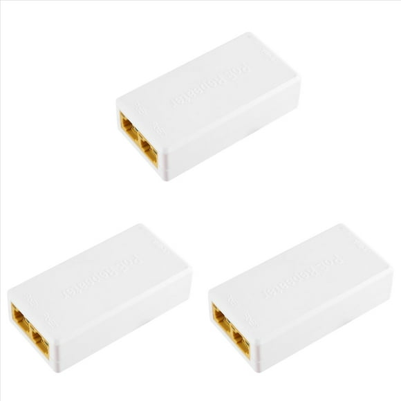 3X Repetidor POE de 2 Puertos 10/100Mbps 1 una 2 Extensor Poe con IEEE802.3Af/At 48V para Interruptor Poe NVR Cámara IP Piezas AP