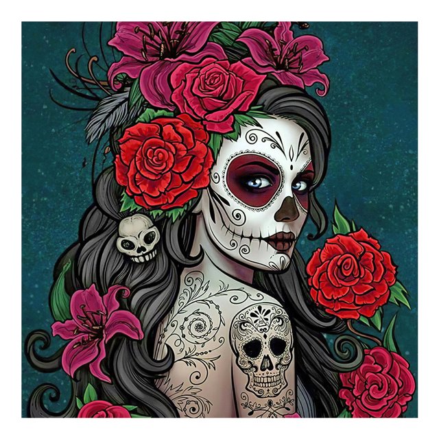 Cuadros Decorativos 5D DIY diamante pintura calavera mujer completo taladro Rhinestone mosaico arte imagen DQrwqpou Nuevos Originales