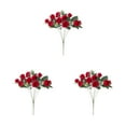 thumbnail image 3 of Inteprter Hojas de eucalipto artificiales Flores de rosas Ramo de flores falsas Múltiples cabezas Interior Fiesta de bodas al aire libre Hogar Type1 NO1, 3 of 6