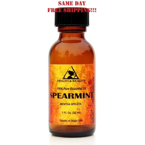 SPEARMINT ESSENTIAL OIL AROMATHERAPY NATURAL 100% PURE GLASS BOTTLE 1 OZ, 30 ml