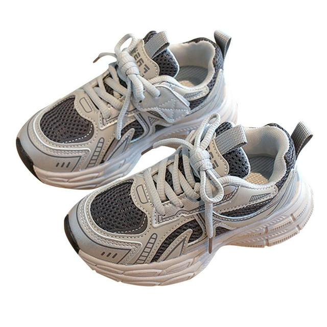 RXMEKW Chaussures de Course pour Garçons, Chaussure de Course Unisexe pour Enfants avec Brides de Style Britannique