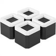 thumbnail image 2 of Bed Risers 4 Pack Black White Polypropylene 0.73 lb Heavy Duty Couch Risers 4 in High, 2 of 9