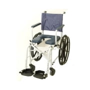 MarinerTM Rehab Shower Commode Wheelchair Seat Size: 18.25" W x 18.25" D, Wheel Type: 23" Treaded Urethane Tires