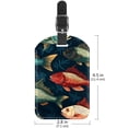 thumbnail image 6 of Square 2Pack PU Leather Fish Cruise Luggage Tag with Privacy Cover and Name ID Tag for Travel Handbags Backpacks Luggage Tags, 6 of 6