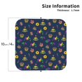 thumbnail image 3 of Fuzoiu Mardi Gras Carnival Print Leather Coasters Set,Drink Coasters Set of 6,for Tabletop Protection, Durable PVC Coasters,Home Décor and Housewarming Gift,Square, 3 of 7