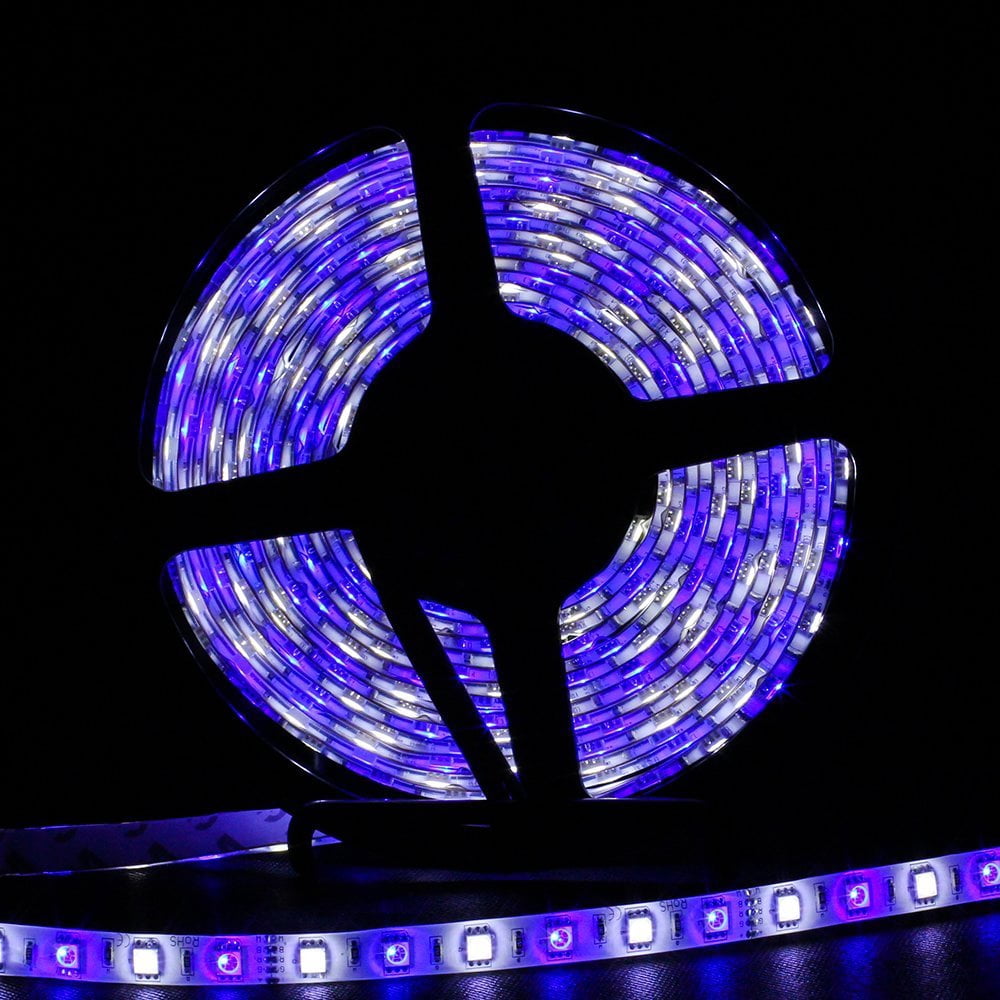 SUPERNIGHT RGBW 5M 300LEDs 5050 SMD Flexible LED Strip Light IP65-Waterproof + 40Keys IR Remote + DC 12V Power Supply