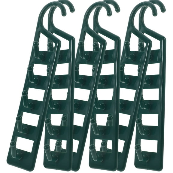 FRCOLOR 6pcs Heavy Duty Plastic Space Saving Hangers For Closet Organizers Multi Hangers For Jeans Pants Shirts Sweaters For Dorm Room Essentials