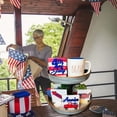 thumbnail image 5 of UAMXWU Independence Day Tiered Tray Decor Set Rustic Farmhouse Layered Tray Decorations Patriotic Wooden Signs for Home Dining Table 4th of July Holiday Decorative Wood Blocks, 5 of 8