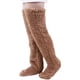 thumbnail image 1 of EZLIFE Calcetines altos y peludos por encima de la rodilla, calentadores de piernas de invierno, calcetines de felpa extra gruesos, nuevos F1 M39C, 1 of 7