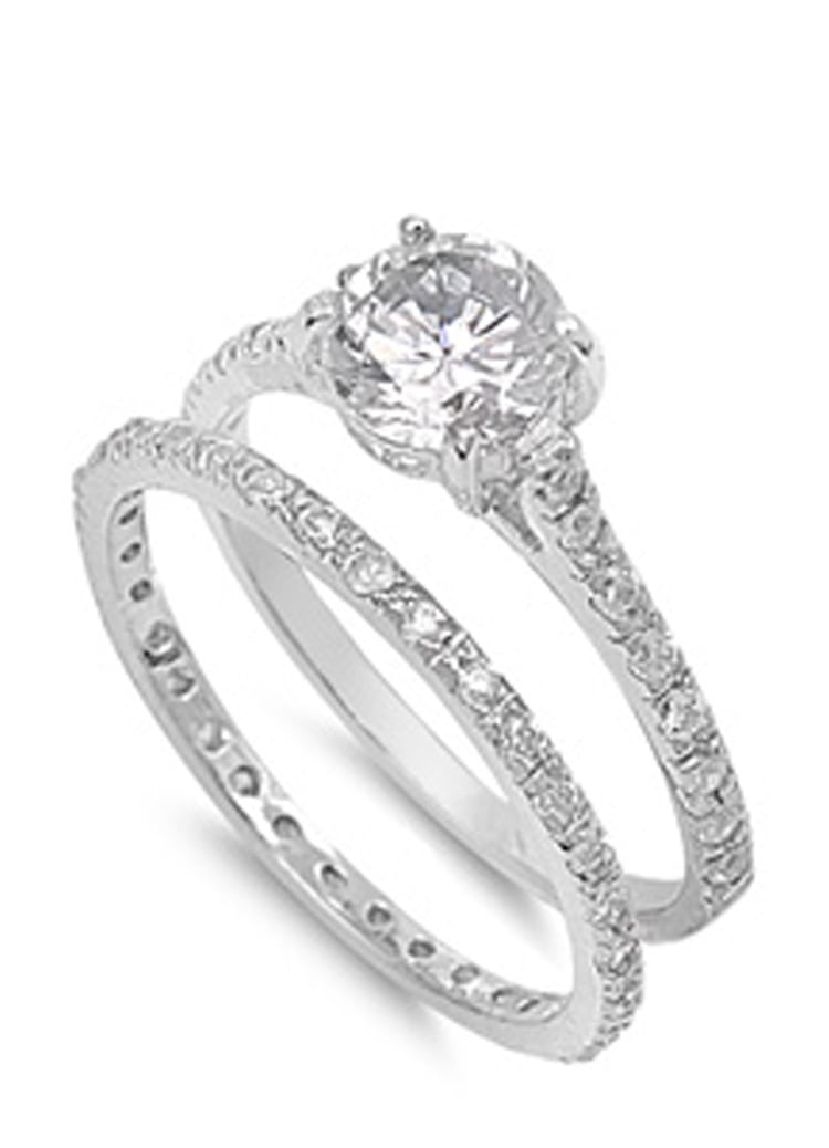 Marquise Eternity Clear CZ Classic Ring New .925 Sterling Silver Band Sizes 4-11 