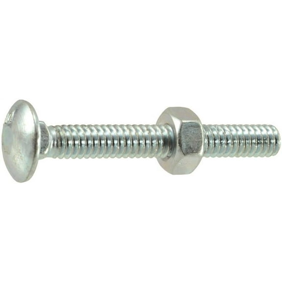 BOLT CARRIAGE ZINC 1/4-20X2