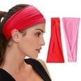 thumbnail image 3 of Uooqdmx Wide Headbands for Women, Headbands for Women Non Slip, Sweat Headbands for Women, Head Bands for Women's Hair Accessories for Women, Running Headband, Pink One Size, 3 of 6