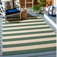 thumbnail image 2 of SAFAVIEH Courtyard Ermintrude Striped Indoor/Outdoor Area Rug, Beige/Dark Green, 9' x 12', 2 of 6
