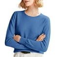 thumbnail image 1 of ManxiVoo Chandail à Capuche Tricoté à Manches Longues et Col Rond pour Femmes pour Automne Hiver Tenue Décontractée Taille m Bleu Ciel, 1 of 8