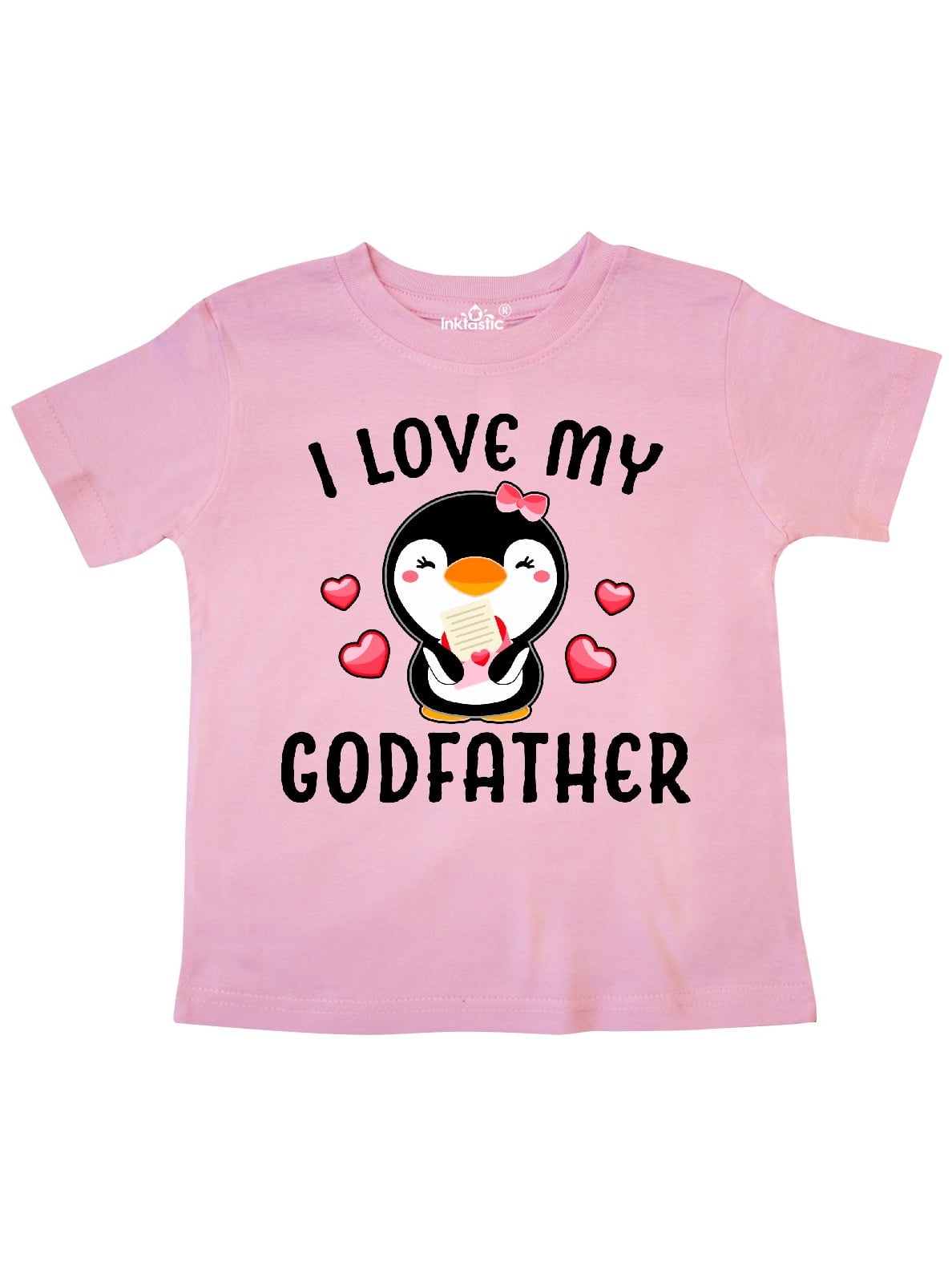 inktastic I Love My Daddy with Cute Penguin and Hearts Toddler T-Shirt